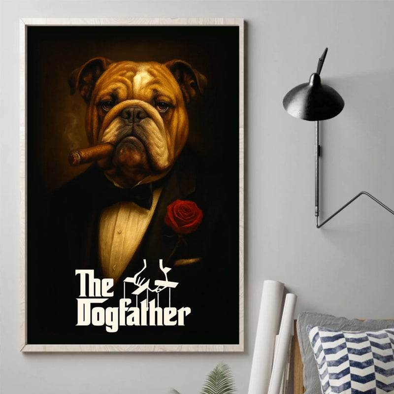 Custom Photo Vertical Poster - Personalized Birthday  Gifts For Dog Cat Lovers, Dog Dad And Mom, Cat Owners - Too Classy For Fetch