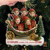 Custom Photo Acrylic Ornament - Personalized Christmas Birthday Gifts For Mom, Grandma - Joy Begins With Grandkids