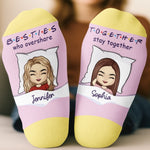 Custom Crew Socks - Personalized Best Friend Birthday Gifts For Women, Besties, Sisters, BFF - Besties With Zero Limits