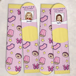 Custom Crew Socks - Personalized Best Friend Birthday Gifts For Women, Besties, Sisters, BFF - Besties With Zero Limits