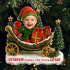 Custom Photo Acrylic Ornament - Personalized Christmas Birthday Gifts For Mom, Grandma - Joy Begins With Grandkids