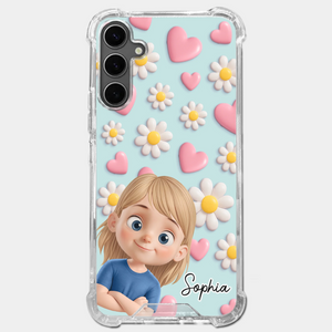Custom 3D Inflated Effect Printed Clear Phone Case - Personalized Birthday Gifts For Mom, Grandma - Love You To Pieces