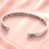 Custom Engraved Stainless Steel Cuff Bracelet - Personalized Best Friend Birthday Gifts For Women, Besties, Sisters, BFF - Partners In Crime Forever