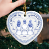Custom Ceramic Ornament - Personalized Best Friend Christmas Birthday Gifts For Women, Besties, Sisters, BFF - Very Very Old Friends