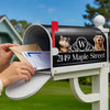Custom Magnetic Mailbox Cover - Personalized  Birthday Gifts For Dog Cat Lovers, Dog Dad And Mom, Cat Owners - Barking Is Our Doorbell