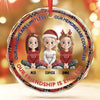 Custom Circle Glass Ornament - Personalized Christmas Best Friend Birthday Gifts For Women, Besties, Sisters, BFF - Our Friendship Is Endless