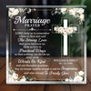 Custom Square Shaped Acrylic Plaque - Personalized   Anniversary Wedding Gifts For Husband And Wife, Him And Her, All Believers, Jesus Lovers - Rooted In Love