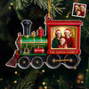 Custom Photo Acrylic Ornament - Personalized Christmas Birthday Gifts For Mom, Dad, Kids - All Aboard The Christmas Train
