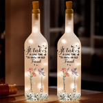 Custom Bottle Lamp - Personalized Best Friend Birthday Gifts For Best Friends, BFF, Sisters - Friendship That Grows With Time
