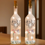 Custom Bottle Lamp - Personalized Best Friend Birthday Gifts For Best Friends, BFF, Sisters - Friendship That Grows With Time