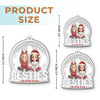 Custom Acrylic Ornament - Personalized Christmas Best Friend Birthday Gifts For Women, Besties, Sisters, BFF - Congrats On Being My Besties