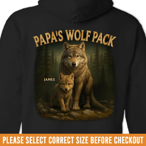 Custom Back Printed Unisex T-shirt, Premium T-shirt, Hoodie - Personalized Birthday Gifts For Dad, Grandpa - Leader Of The Wolf Pack