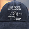 Matching Genes, Matching Mess - Family Personalized Custom Vintage Washed Denim Baseball Cap - Father's Day, Gift For Dad, Daughter