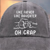 Matching Genes, Matching Mess - Family Personalized Custom Vintage Washed Denim Baseball Cap - Father's Day, Gift For Dad, Daughter