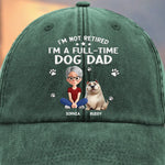 Custom Vintage Washed Denim Baseball Cap - Personalized Birthday Gifts For Dog Lovers, Dog Dad And Mom - Paws And Relax