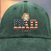 All Love, All Papa - Family Personalized Custom Vintage Washed Denim Baseball Cap - Father's Day, Gift For Dad