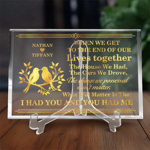Custom Rectangle Shaped Acrylic Plaque - Personalized Anniversary Wedding Gifts For Husband And Wife, Him And Her - Our Love, Our Legacy
