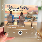 Custom Music Fridge Magnet That Can Play Songs - Personalized Anniversary Wedding Gifts For Couple, Wife, Husband - Our Story, Our Shore