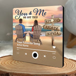Custom Music Fridge Magnet That Can Play Songs - Personalized Anniversary Wedding Gifts For Couple, Wife, Husband - Our Story, Our Shore