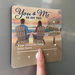 Custom Music Fridge Magnet That Can Play Songs - Personalized Anniversary Wedding Gifts For Couple, Wife, Husband - Our Story, Our Shore