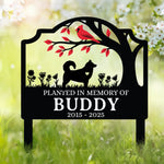 Custom Metal Garden Stake - Personalized Pet Memorial Sympathy Gifts For Dog Lovers, Cat Lovers - Always Loved, Never Forgotten