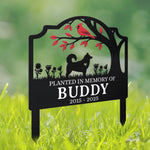 Custom Metal Garden Stake - Personalized Pet Memorial Sympathy Gifts For Dog Lovers, Cat Lovers - Always Loved, Never Forgotten