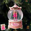 Custom Photo Acrylic Ornament - Personalized Christmas Best Friend Birthday Gifts For Women, Besties, Sisters, BFF - Snowy Days, Endless Friendship