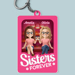 Custom Shaped Acrylic Keychain - Personalized Best Friend Birthday Gifts For Women, Besties, Sisters, BFF - Partners In Crime