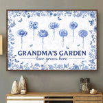 Custom Horizontal Poster - Personalized Birthday Gifts For Mom, Grandma - Grandma's Garden
