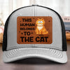 Custom Shaped Leather Patch Hat - Personalized Birthday Gifts For Cat Lovers, Cat Mom And Dad - Owned By The Cat Proudly