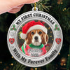 Custom Photo Metal Ornament - Personalized  Christmas Birthday Gifts For Dog Cat Lovers, Dog Dad And Mom, Cat Owners - Furever Family