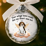 Custom Photo Ornament Ball - Personalized Pet Memorial Sympathy Gifts For Dog Lovers - Angel Paws Watching Over Me
