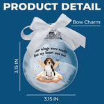 Custom Photo Ornament Ball - Personalized Pet Memorial Sympathy Gifts For Dog Lovers - Angel Paws Watching Over Me