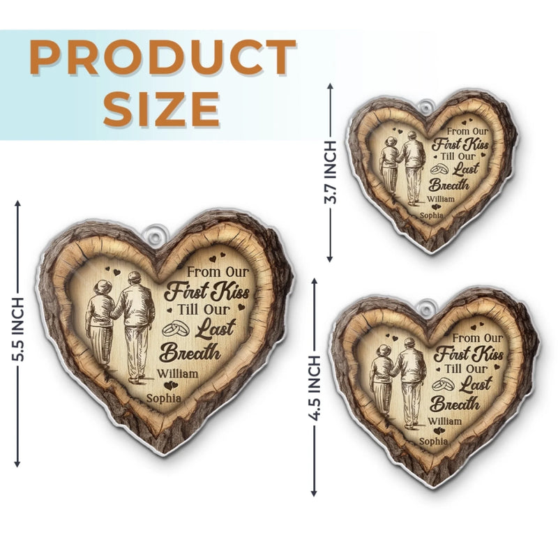 Custom Acrylic Ornament - Personalized Anniversary Christmas Wedding Gifts For Husband And Wife, Him And Her - Together In Heart And Soul