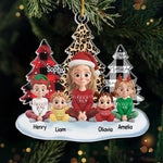 Custom Acrylic Ornament - Personalized Christmas Birthday Gifts For Family - Christmas Joy With The Kids