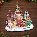 Custom Acrylic Ornament - Personalized Christmas Birthday Gifts For Family - Christmas Joy With The Kids