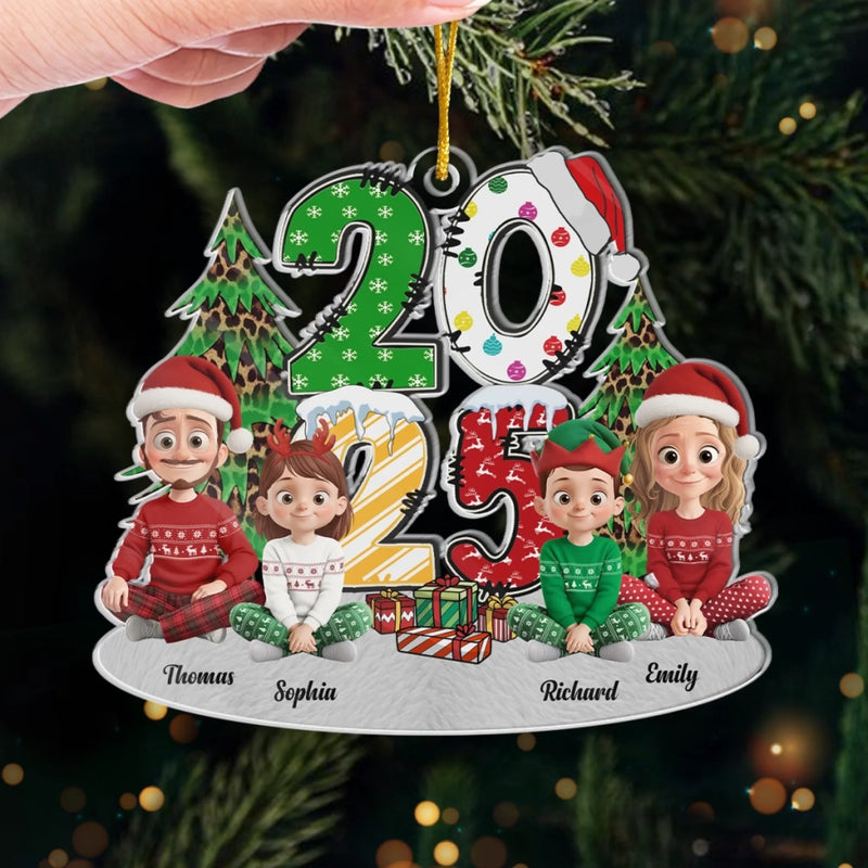 Custom Acrylic Ornament - Personalized Christmas Birthday Gifts For Mom, Dad, Kids - Our Christmas Crew