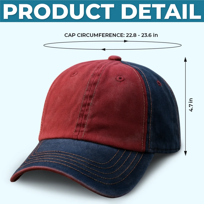 Custom Embroidered Effect Washed Denim Baseball Cap - Personalized Birthday Gifts For Dog Lovers, Dog Dad And Mom - Boss Of The Fur Squad