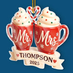 Custom Acrylic Ornament - Personalized Anniversary Christmas Wedding Gifts For Husband, Wife, Couple - Toasting Love This Christmas
