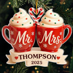 Custom Acrylic Ornament - Personalized Anniversary Christmas Wedding Gifts For Husband, Wife, Couple - Toasting Love This Christmas