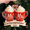 Custom Acrylic Ornament - Personalized Anniversary Christmas Wedding Gifts For Husband And Wife, Him And Her - Toasting Love This Christmas