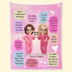 Custom Blanket - Personalized Best Friend Birthday Gifts For Women, Besties, Sisters, BFF - 10 Reasons You Are My Bestie