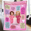 Custom Blanket - Personalized Best Friend Birthday Gifts For Women, Besties, Sisters, BFF - 10 Reasons You Are My Bestie