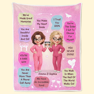 Custom Blanket - Personalized Best Friend Birthday Gifts For Women, Besties, Sisters, BFF - 10 Reasons You Are My Bestie