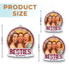 Custom Photo Funny Caricature Acrylic Ornament - Personalized Christmas Best Friend Birthday Gifts For Women, Besties, Sisters, BFF - Forever Connected