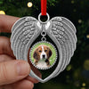 Custom Photo Metal Angel Wings Ornament - Personalized Pet Memorial Sympathy Gifts For Dogs, Cats - Forever Loved, Never Forgotten