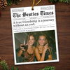 Custom Photo Acrylic Ornament - Personalized Christmas Best Friend Birthday Gifts For Women, Besties, Sisters, BFF - True Friends, No Deadlines