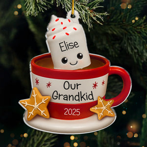 Custom Acrylic Ornament - Personalized Christmas Birthday Gifts For Grandpa, Grandma - Our Little Marshmallows