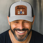 Custom Shaped Leather Patch Hat - Personalized Birthday Gifts For Dog Lovers, Dog Dad And Mom - Treat Dealer