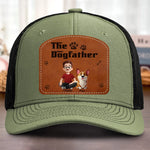 Custom Shaped Leather Patch Hat - Personalized Birthday Gifts For Dog Lovers, Dog Dad And Mom - Treat Dealer
